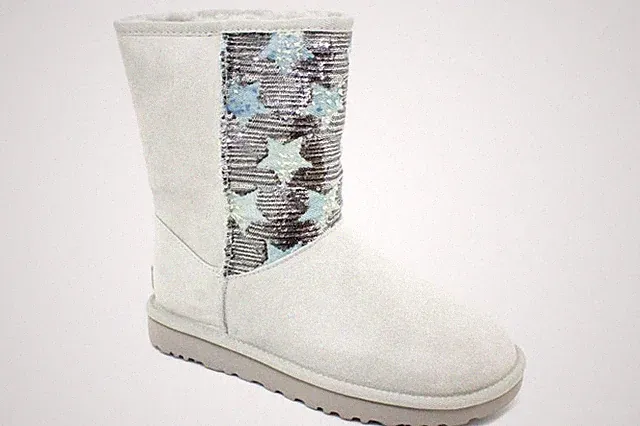 UGG Woman Classic Mini Grey Sequin Stars