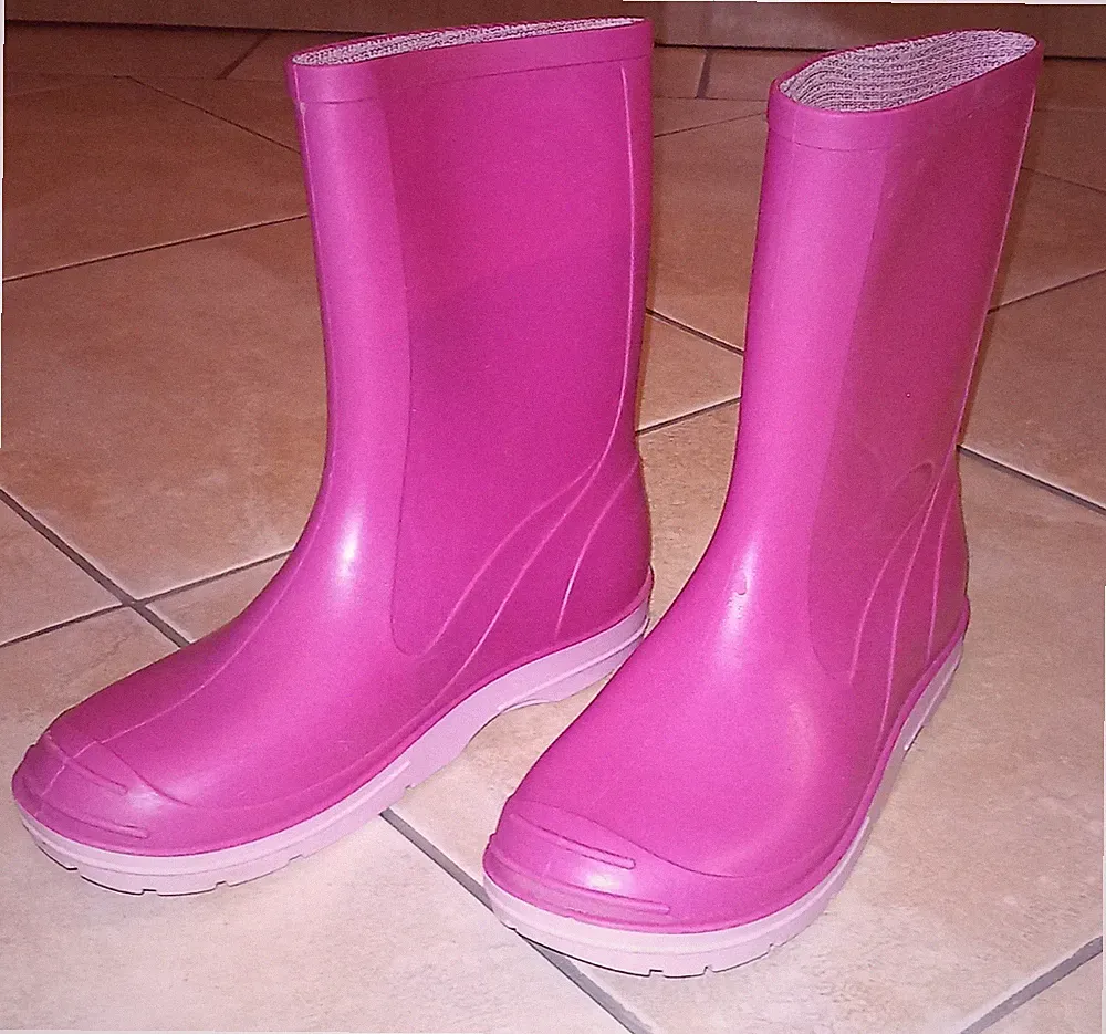 Ungefütterte Gummistiefel, Größe 34, pink