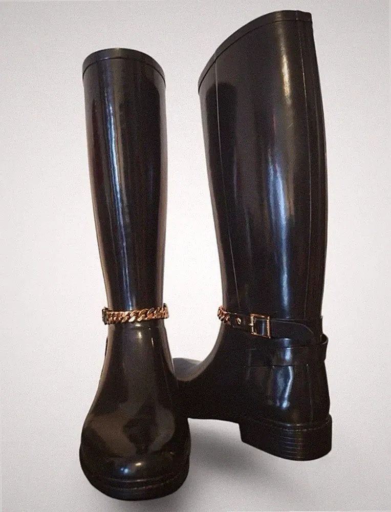 Gold Gummistiefel