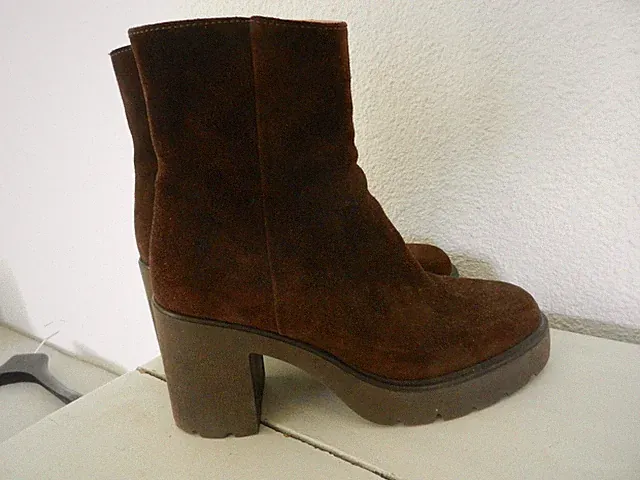 UNISA Stiefelette Booties Leder Braun Wildleder 38 hochwertig Dunkelbraun Boots
