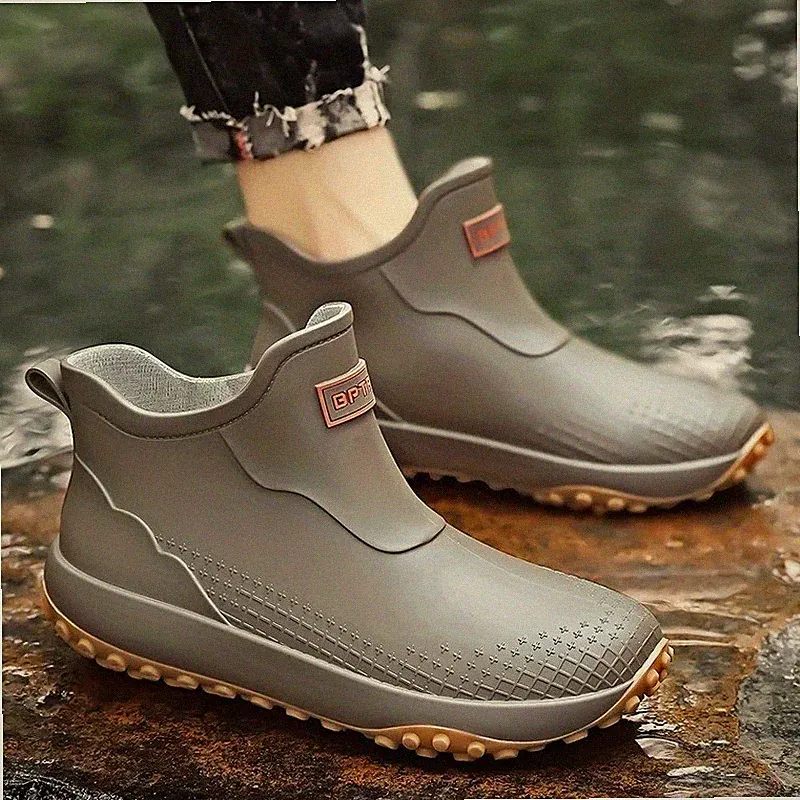 Unisex Gummistiefel Wasserdicht Rutschfest Kurzschaft Regenstiefel Garten Outdor