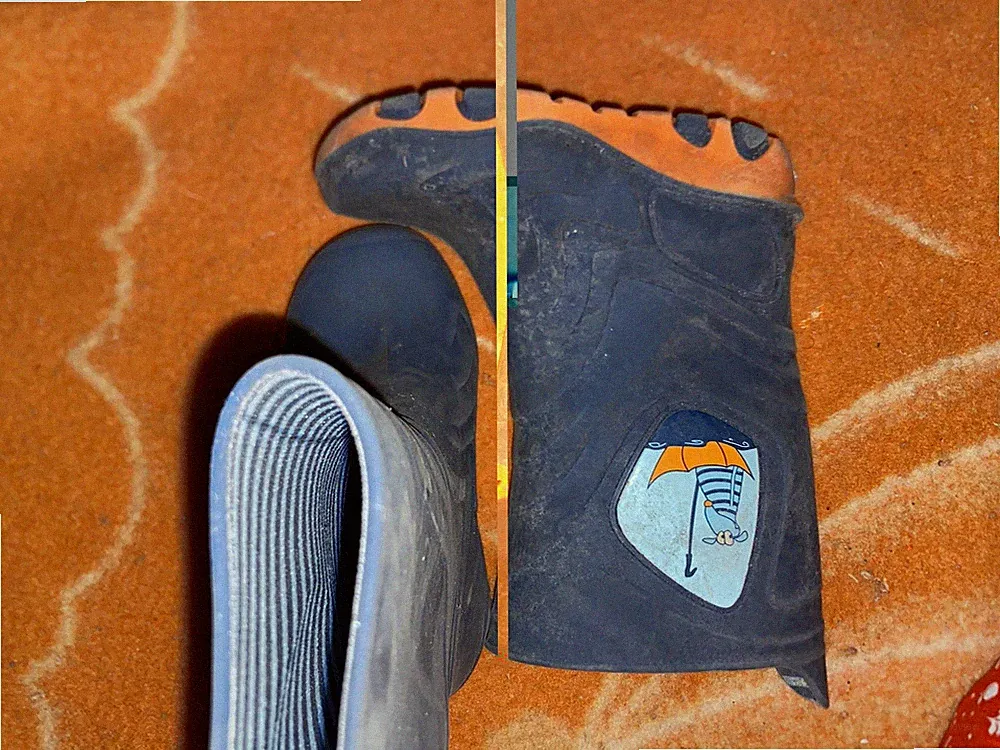 Blau Gummistiefel