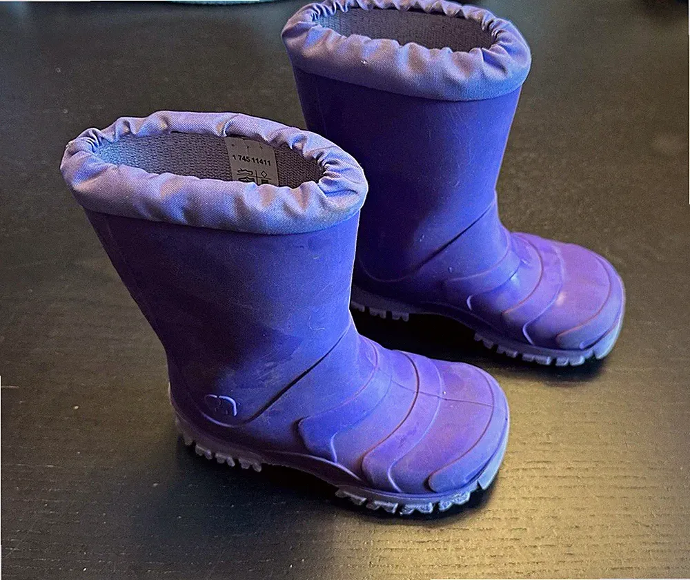 Lila Gummistiefel