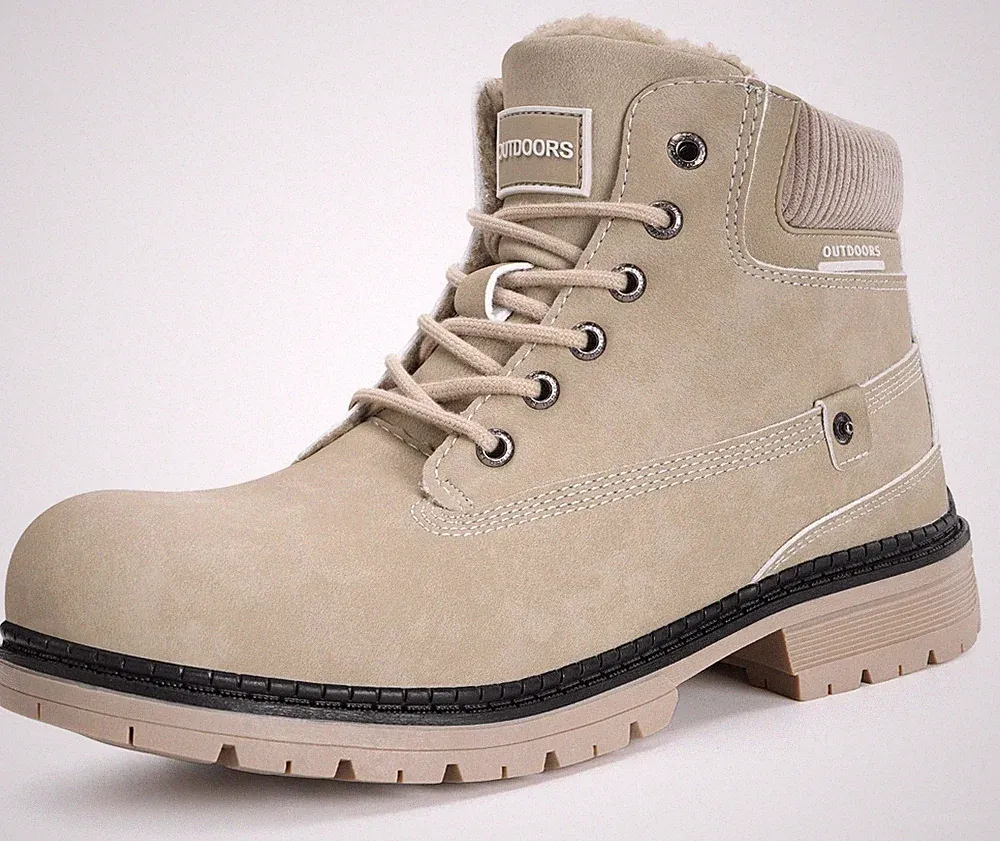 Unisex Winterschuhe Warm Stiefel Wasserresistent,Kaffee Braun,37 EU