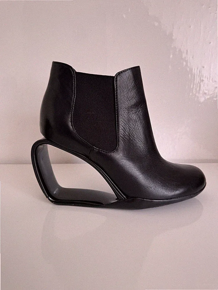 United Nude Step Mobius Chelsea Boots Schwarz Leder Gr. 39 UK 6