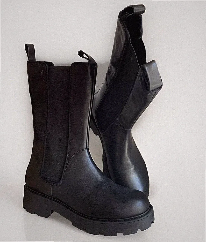 Vagabond Stiefel Damen Boots Schwarz Leder EU 41 – Chunky Chelsea Style