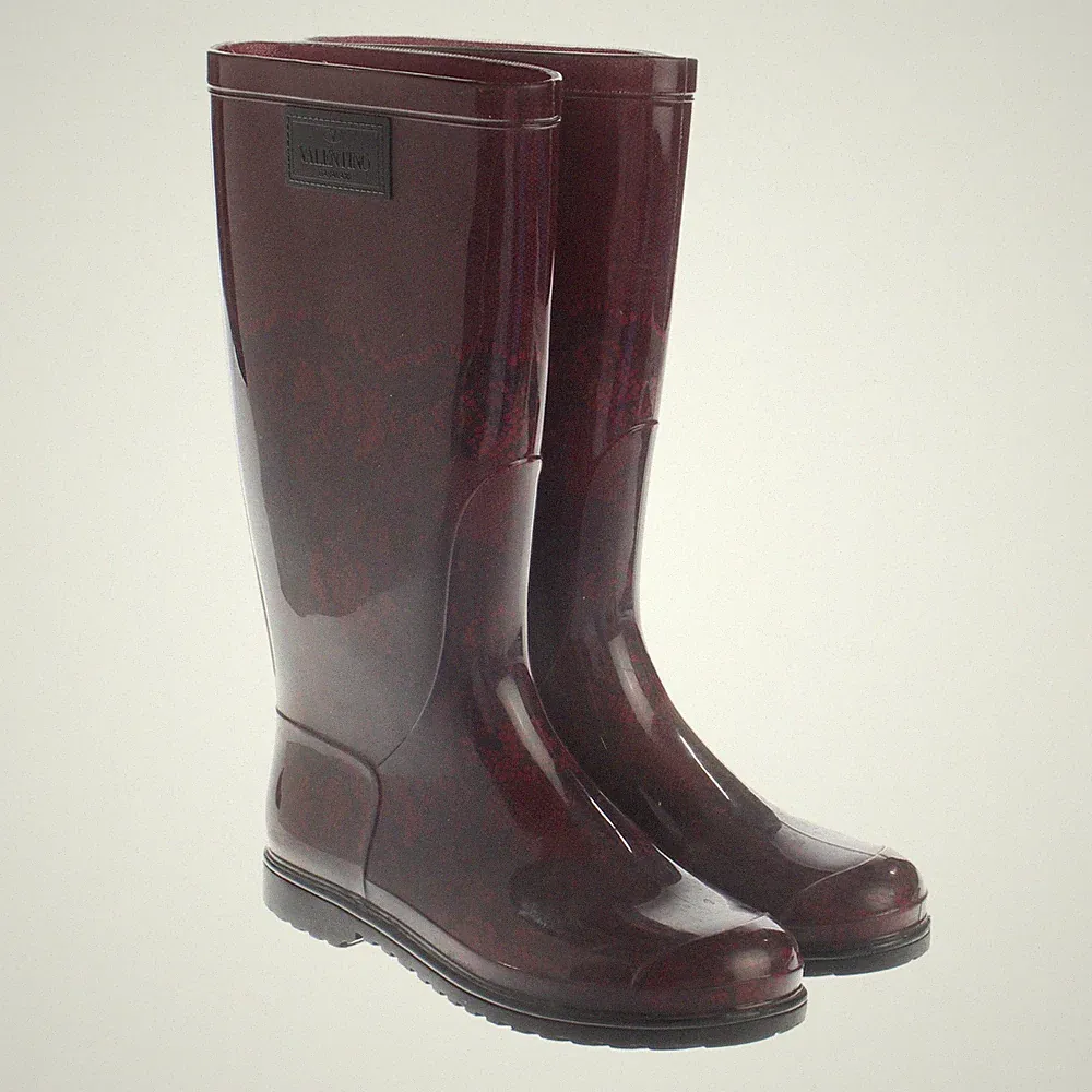 Valentino Gummistiefel 39 EUR Rot Schwarz Sehr gut