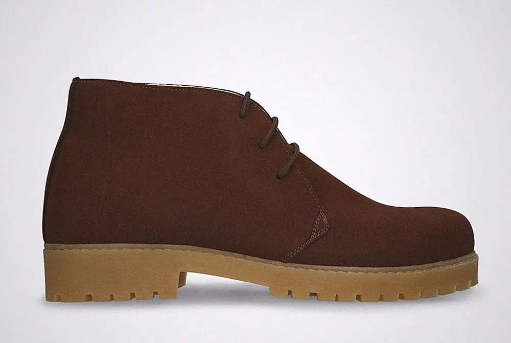 Vegane Desert Boots Herren Chukka knöchelhohe Stiefel Wildleder Optik Gummisohle