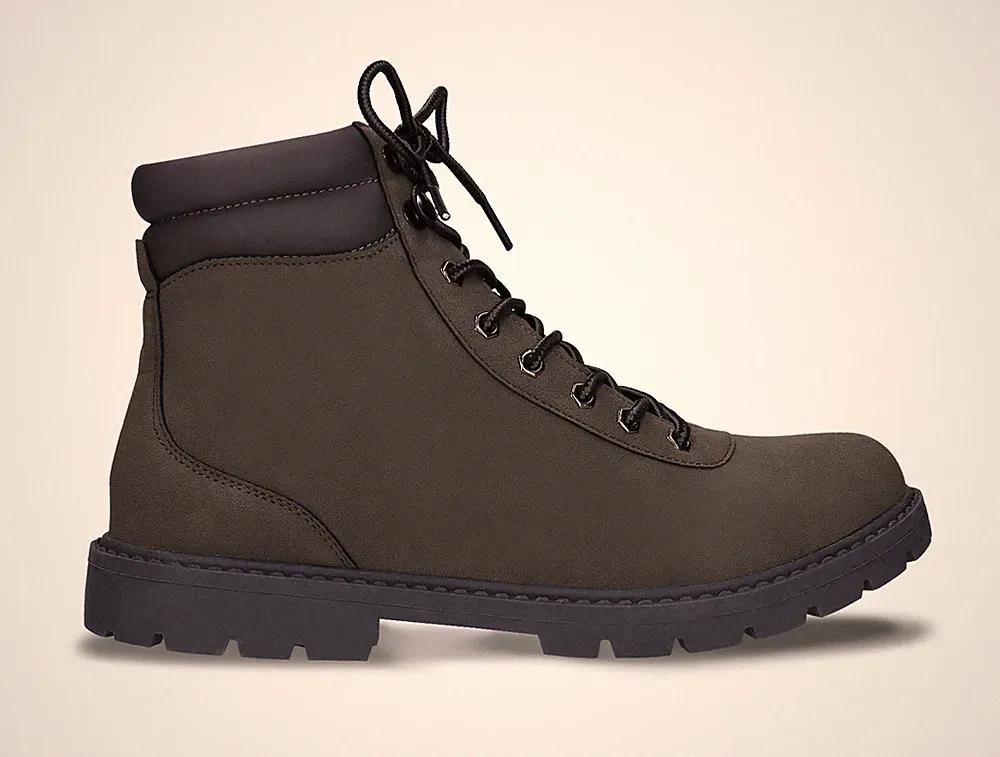 Vegane Winter Stiefel Bergsteiger Wander Knöchel Boots Wildleder NAE Spaziere