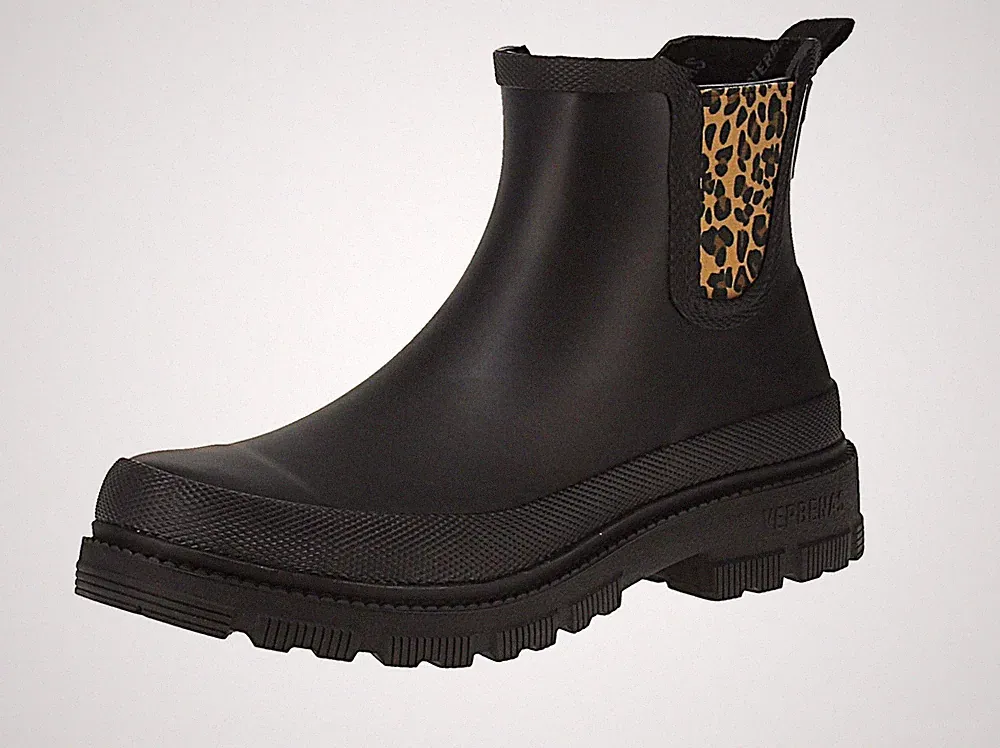 Verbenas 9302181200 Lua Smooth Combi Animal - Damen Boots - Black-Sand-Leo