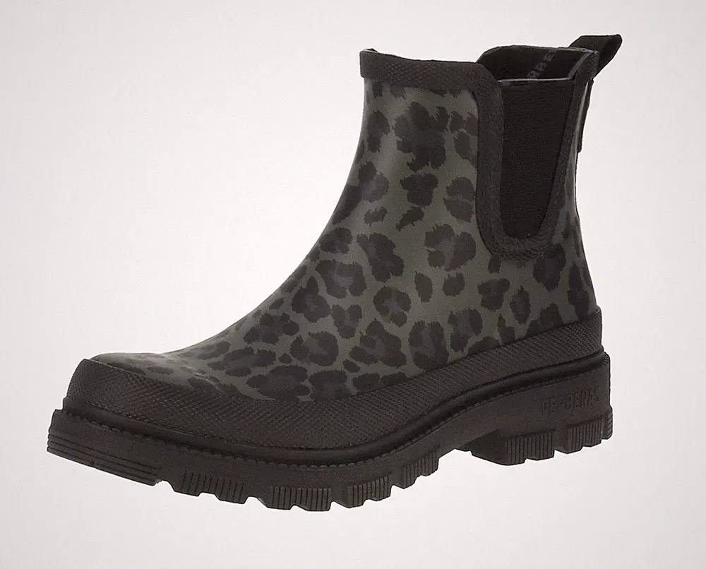 Verbenas 9302181202 Lua Smooth Animal - Damen Chelsea Boots - Black-Leo-Black