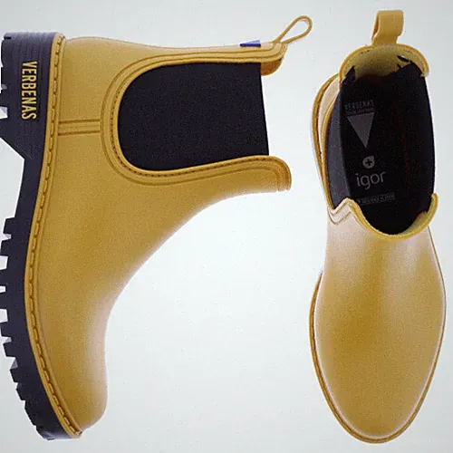 Verbenas | Gaudí Mate | Ocre-Negro/Gelb-Schwarz | Damen Gummistiefel | Chelsea B