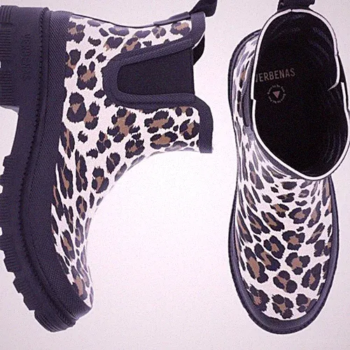 Verbenas | Lua Mate Combi Animal | Crudo-Beige-Leo-Black | Naturkautschuk | Dame
