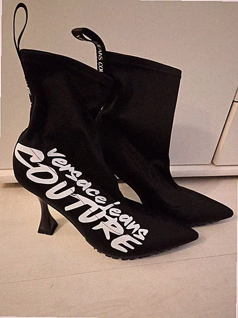 Versace Jeans Couture Sock Boots Stiefeletten schwarz – wie neu Größe 40