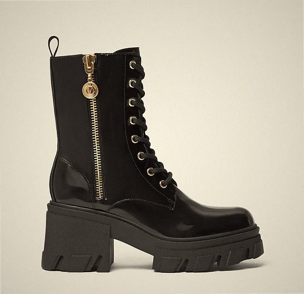 Versace Jeans Damen Sophie Lack Stiefeletten 40