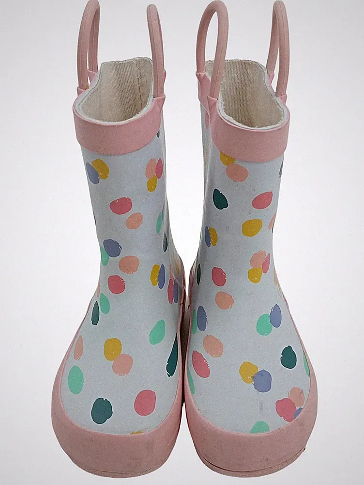 Vertbaudet Kinder Gummistiefel Punkte Gr. 22 Rosa Bunt Mädchen