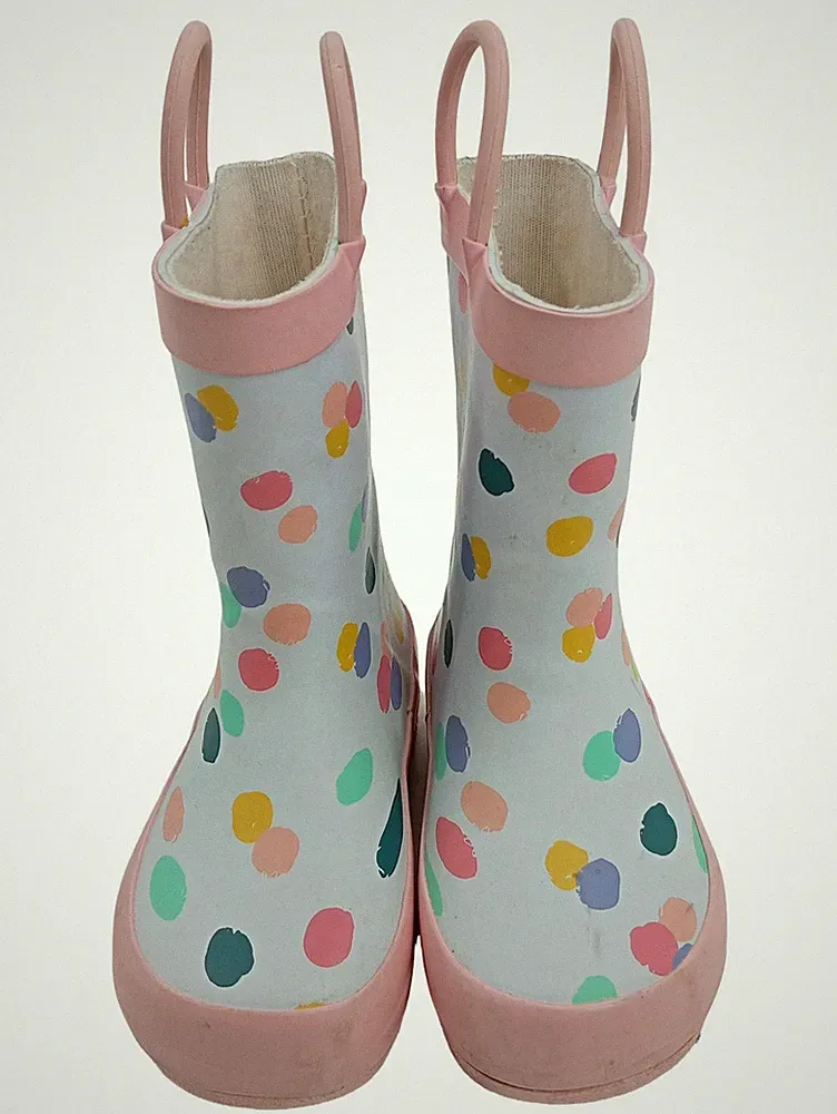 Vertbaudet Kinder Gummistiefel Punkte Gr. 22 Rosa Bunt Mädchen