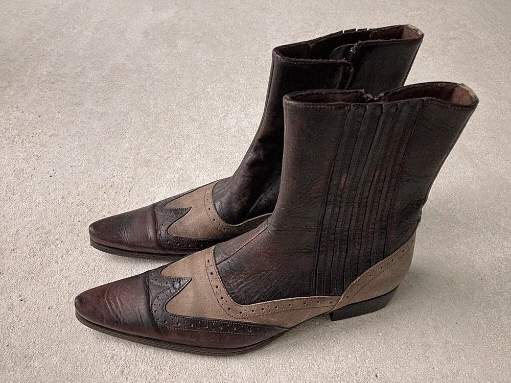 Vic Matié Stiefeletten Gr. 37 Leder braun im Vintagelook Damen Western Style