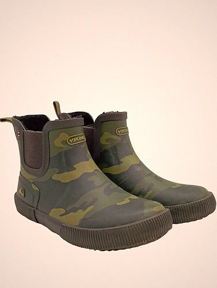 VIKING Gummistiefel Damen Stiefel Gr. DE 37 khaki Casual-Look