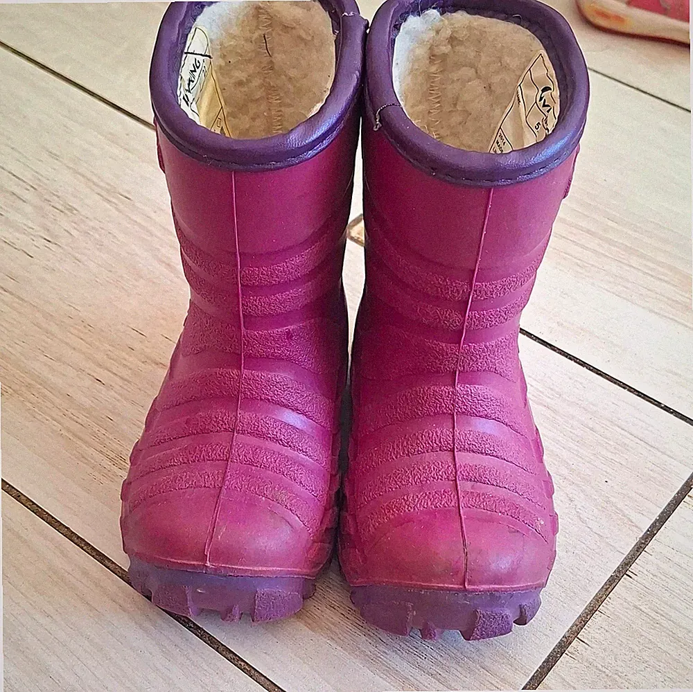 Viking Unisex Kinder Gummistiefel Gr. 22 Lila Gummi gefüttert