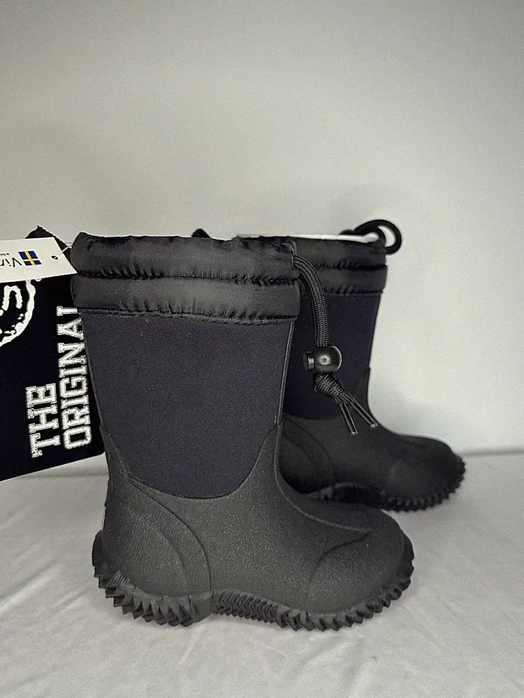 Vincent Algot Kinder Neopren Gummistiefel Gr. 23 Schwarz Gefüttert Neu
