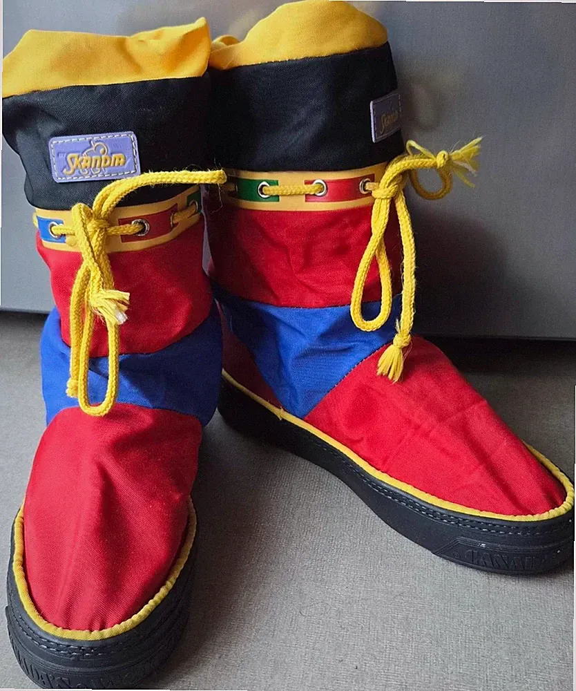 Vintage 80er Skandia Moon Boots Canada Vacationlands Colorblock Italy...