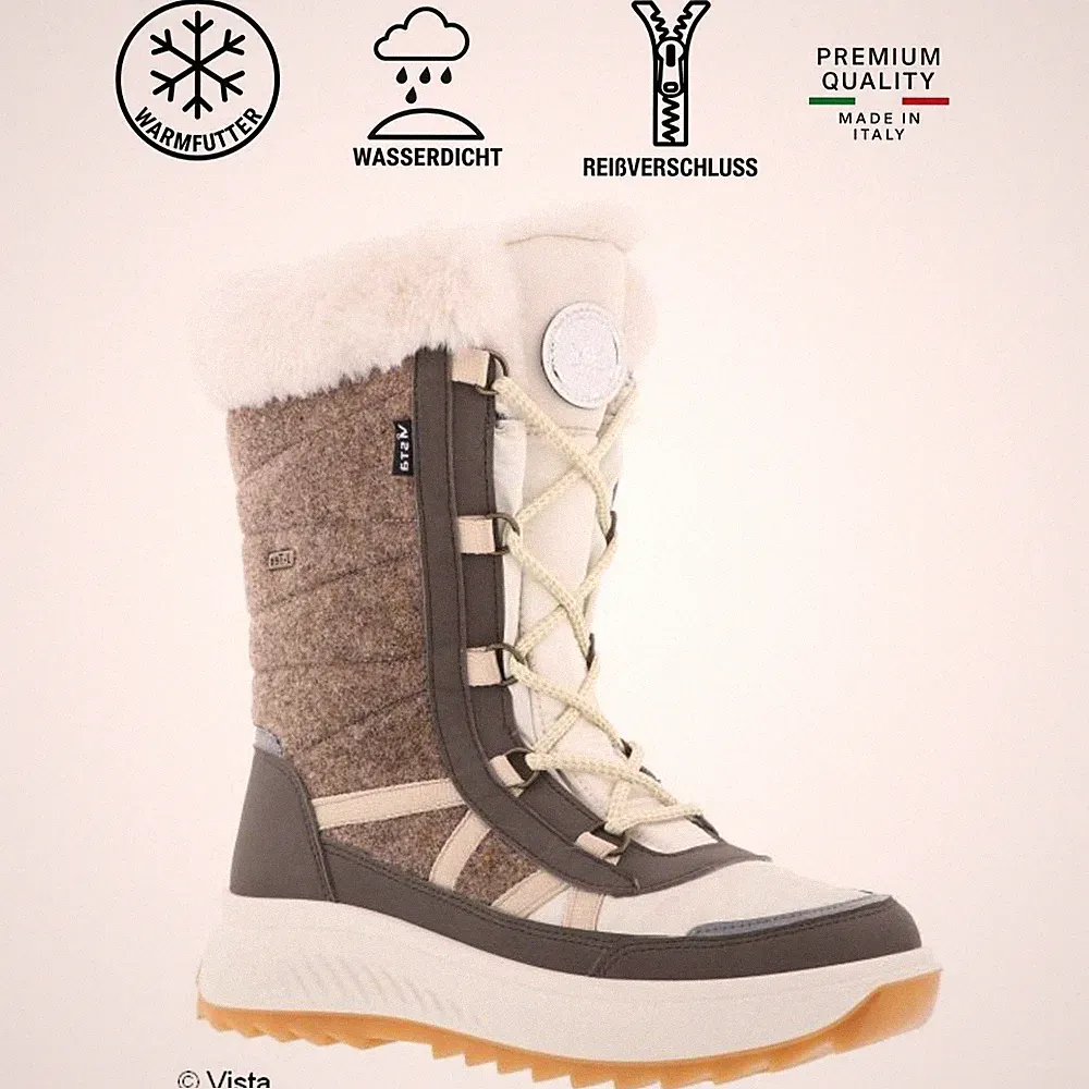 Vista Damen Winterstiefel 32-06637 wasserdicht Warmfutter Filz Reißverschluss