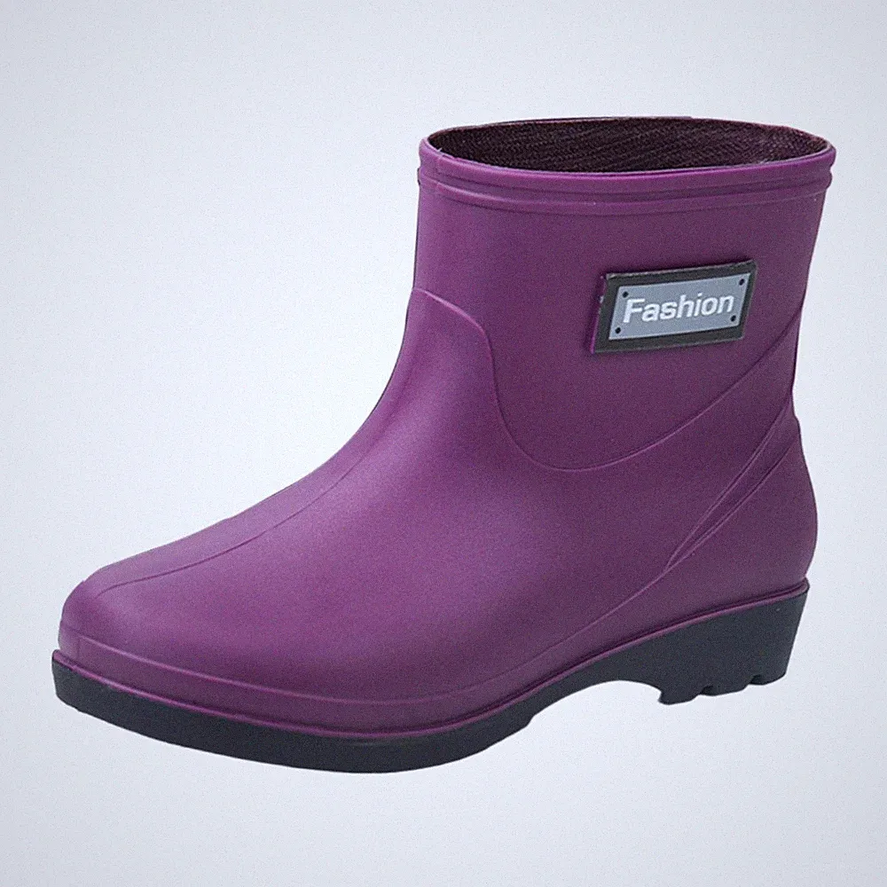 Wadenhohe Regenstiefel für Damen, Arbeitsstiefel, modische rutschfeste