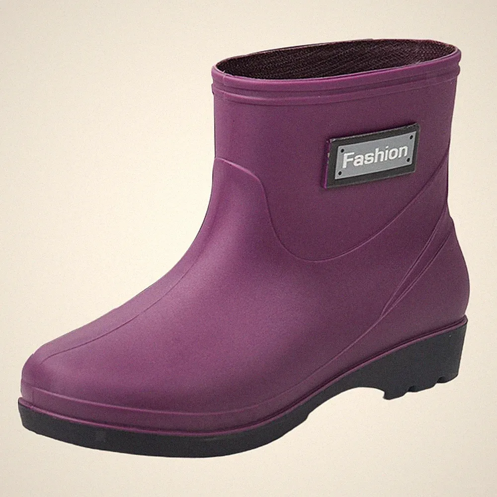 Wadenhohe Regenstiefel für Damen, Arbeitsstiefel, modische rutschfeste