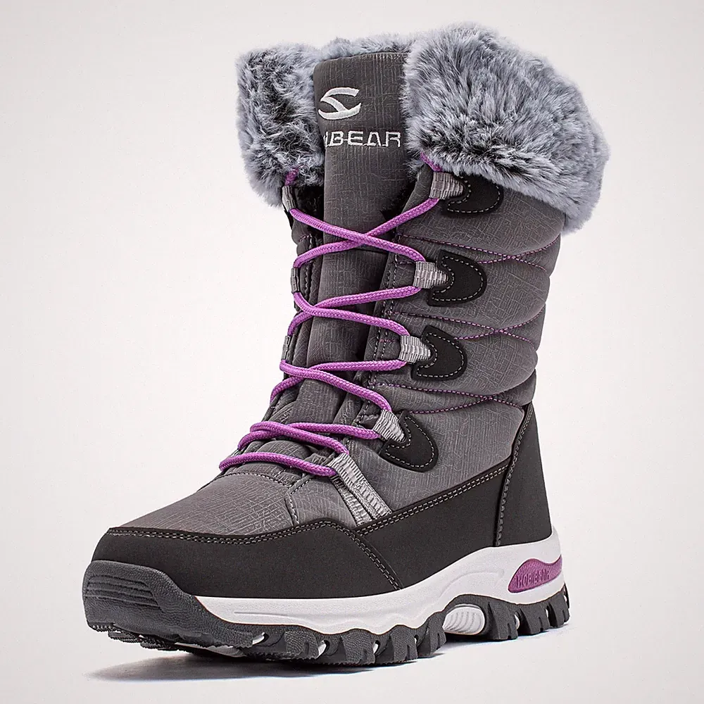Warm Gefüttert Winterschuhe Damen Schneestiefel Wasserdicht Outdoor Trekking...