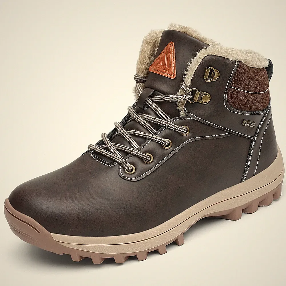 Warme Winterboots Outdoor Gefüttert Schneestiefel Braun 39 EU