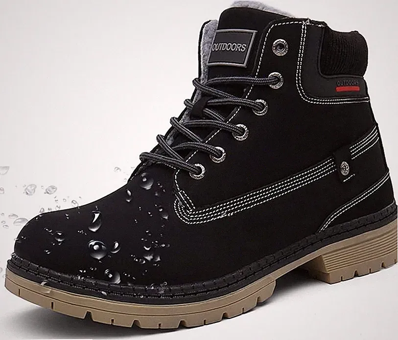 Wasserdicht Warm Winterstiefel Herren Damen Unisex Stiefel Schuhe Schnee Schwarz