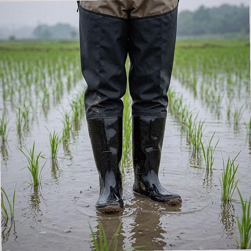 wasserdichte Arbeitsgummistiefel hoher Schaft wasserdichte Feldstiefel