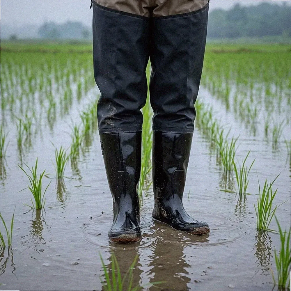 wasserdichte Arbeitsgummistiefel hoher Schaft wasserdichte Feldstiefel