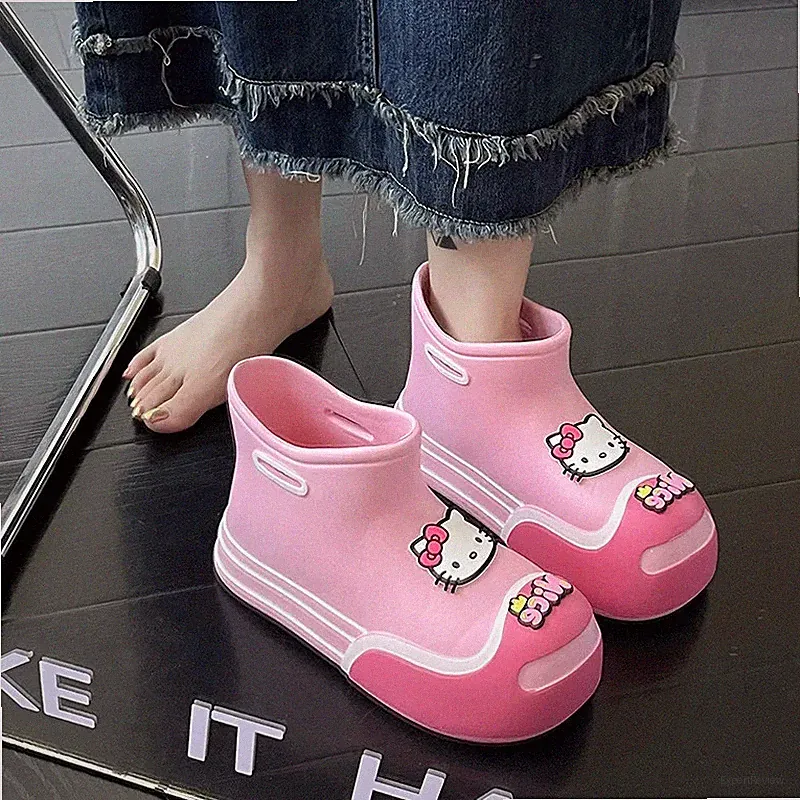 Wasserdichte kurze Gummistiefel Anti-Rutsch Cartoon Student Mode