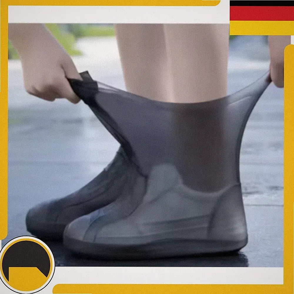 Wasserdichte Latex-Überschuhe Gummi Regenstiefel Regenausrüstung Schutz Zubehör