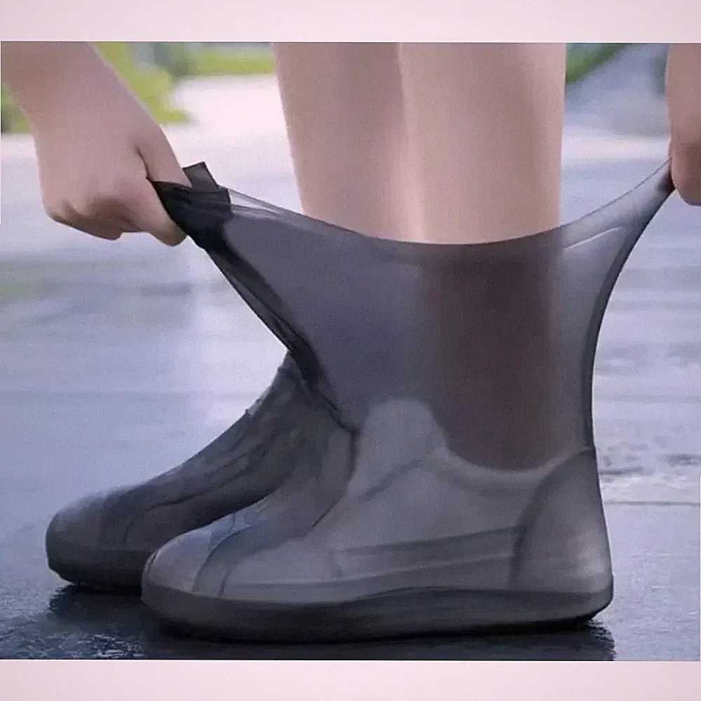 Wasserdichte Latex-Überschuhe Gummistiefel Regenausrüstung Schuhe Schutz