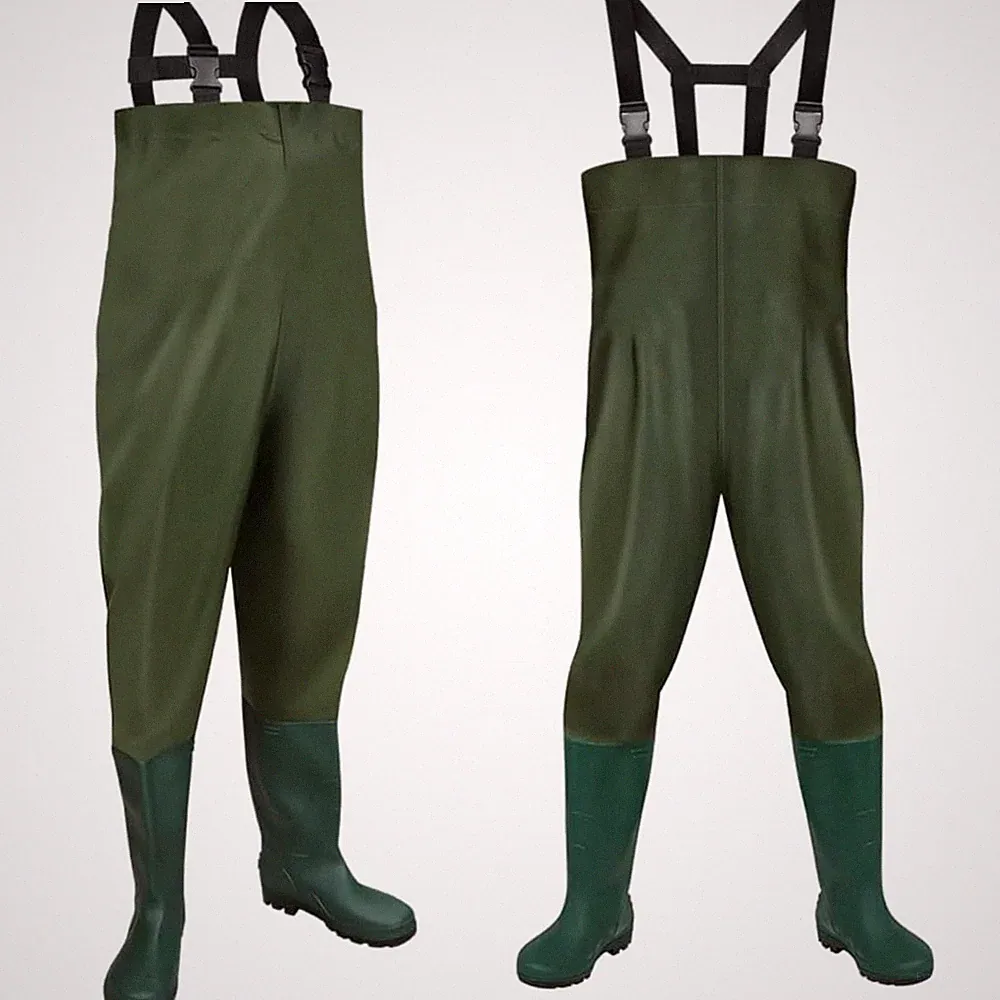 Wathose Anglerhose Nylon PVC Teichhose Gummistiefel Arbeit Gärtner