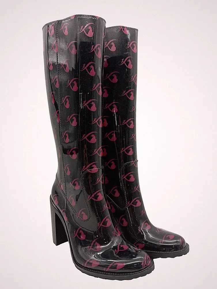 WENKO Gummistiefel Damen Stiefel Gr. DE 39 pink-schwarz Casual-Look