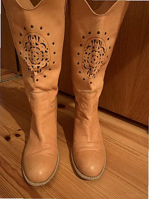 Western Stiefel Cowgirls 39 Country Cowboy Style Laser Cutting Boots Italy 👢