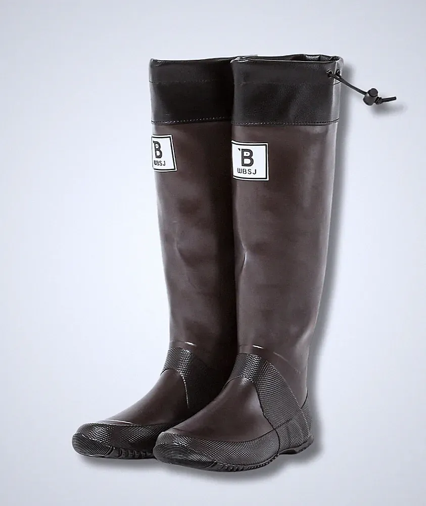 Wild Bird Society of Japan wasserdichte faltbare Gummistiefel - Dunkelbraun...