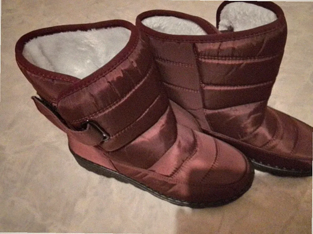 Winter Damen Flache Boots Schneeschuhe Wasserdicht Warm Stiefel Stiefeletten DE
