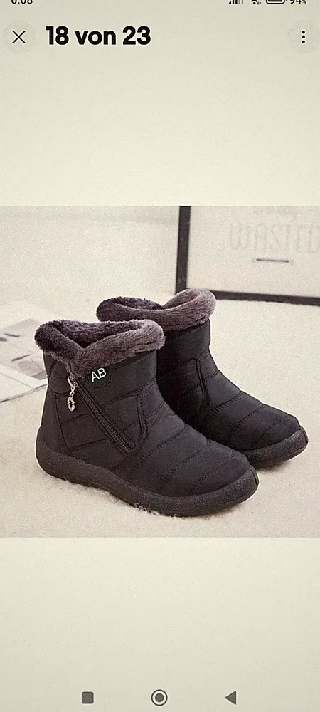 Winter Damen Schneeschuhe Warm 41 schwarz