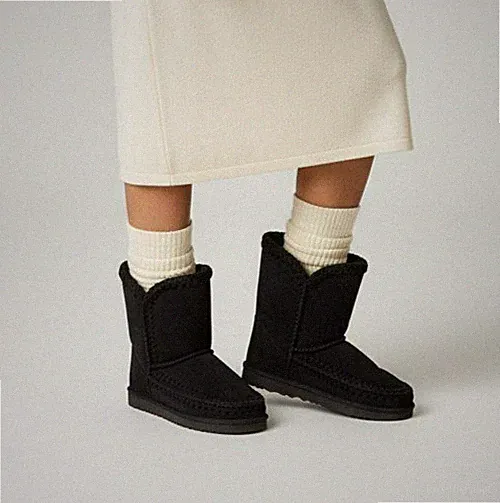 Winter Stiefel Boots Schuhe Teddyfell-Faux-Pelz gefüttert im Eskimo-Style Neu