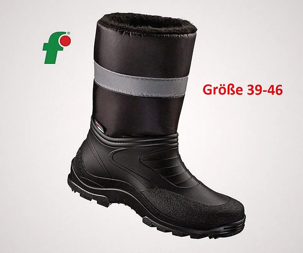 Winterschlupfstiefel PVC wasserdicht + knöchelhoch + warmes Webpelz Futter 39-46