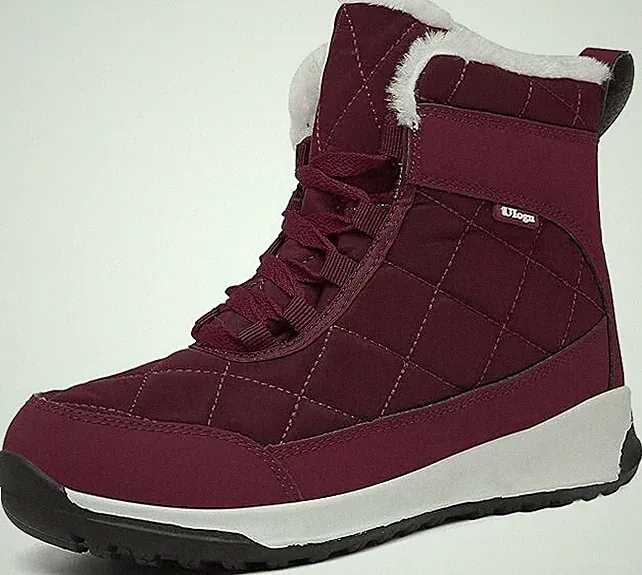 Winterschuhe Damen Gefüttert Boots Warm Stiefel Outdoor Herbst Stiefel - rot