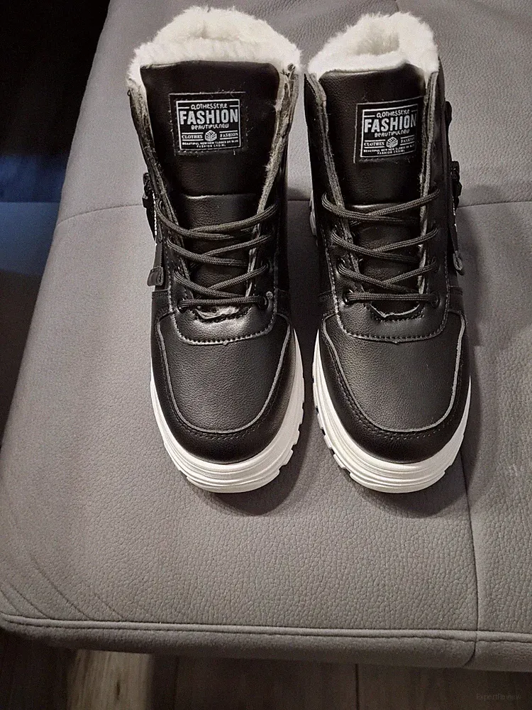Winterschuhe Gefüttert Schwarz Weiß Gr. 41 NEU