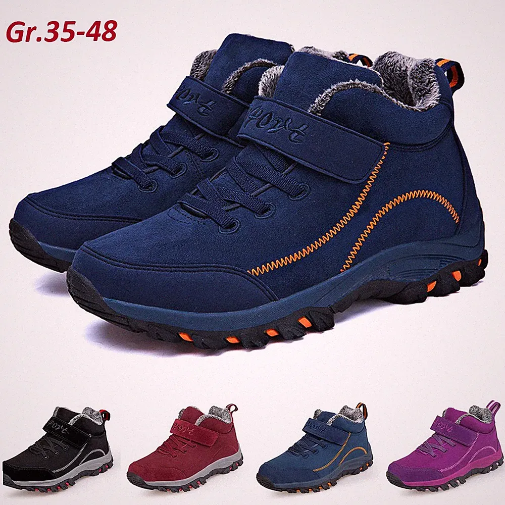 Winterschuhe Herren Damen Warm Gefütterte Winter Schneestiefel Wanderhalbschuhe