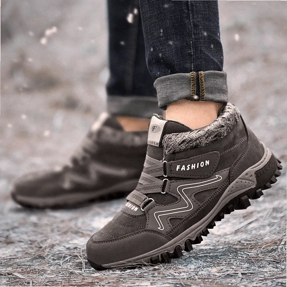 Winterschuhe Herren Damen Warm Gefütterte Winter Schneestiefel Wanderhalbschuhe1