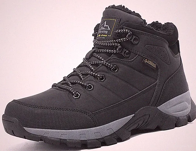 Winterschuhe Herren Winterstiefel Wanderstiefel Trekking Stiefel Gefüttert Wa...